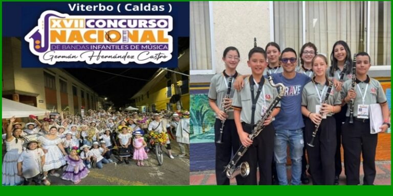 La Banda Infantil Del Municipio Cejeño Antioqueño, Tocó Con El Alma, Sus Instrumentos Musicales.