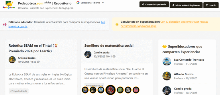 Pedagogía que inspira: docentes reciben incentivos por compartir sus experiencias en Pedagoteca.com