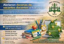 Abren vacantes docentes en varias regiones del país.